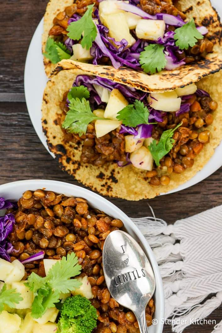 Barbecue Lentil grain bowls.