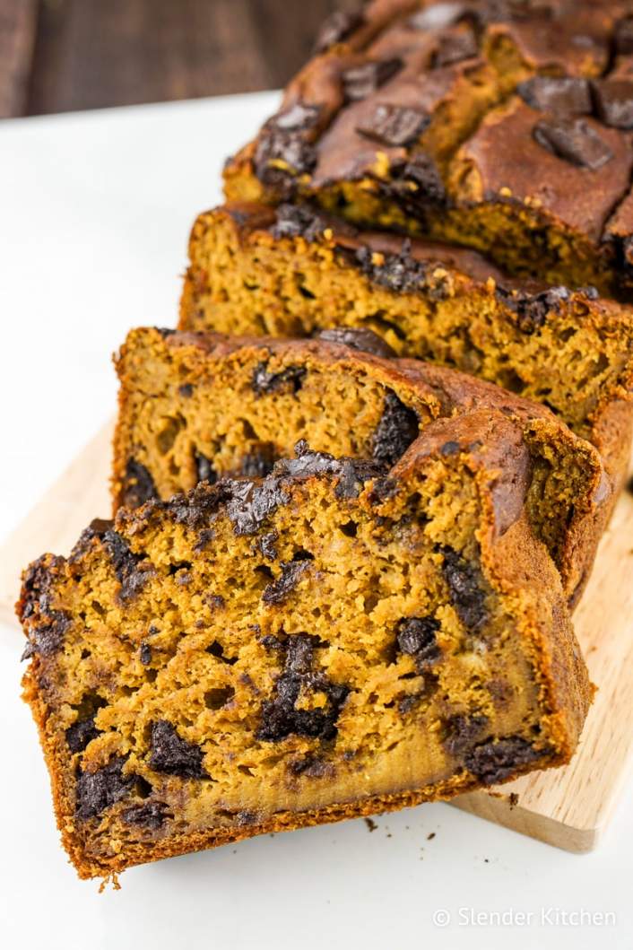 Healthy Chocolate Chip Banana Bread is moist and delicious.