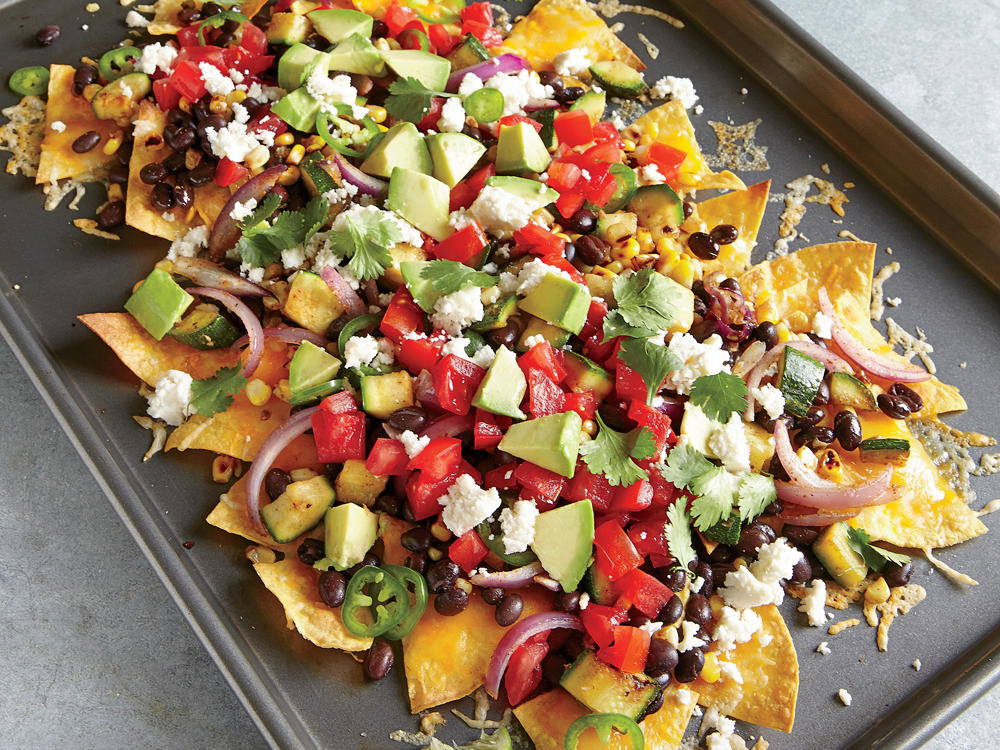 Two-Cheese Veggie Nachos