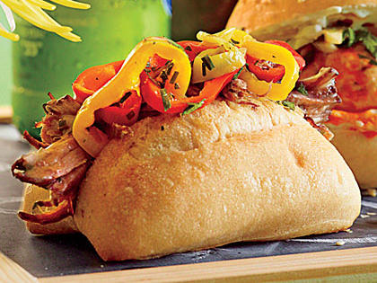 Slow-Cooker Beef Sliders with Pickled Peppers