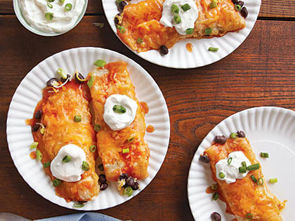 Black Bean and Cheese Enchiladas with Ranchero Sauce