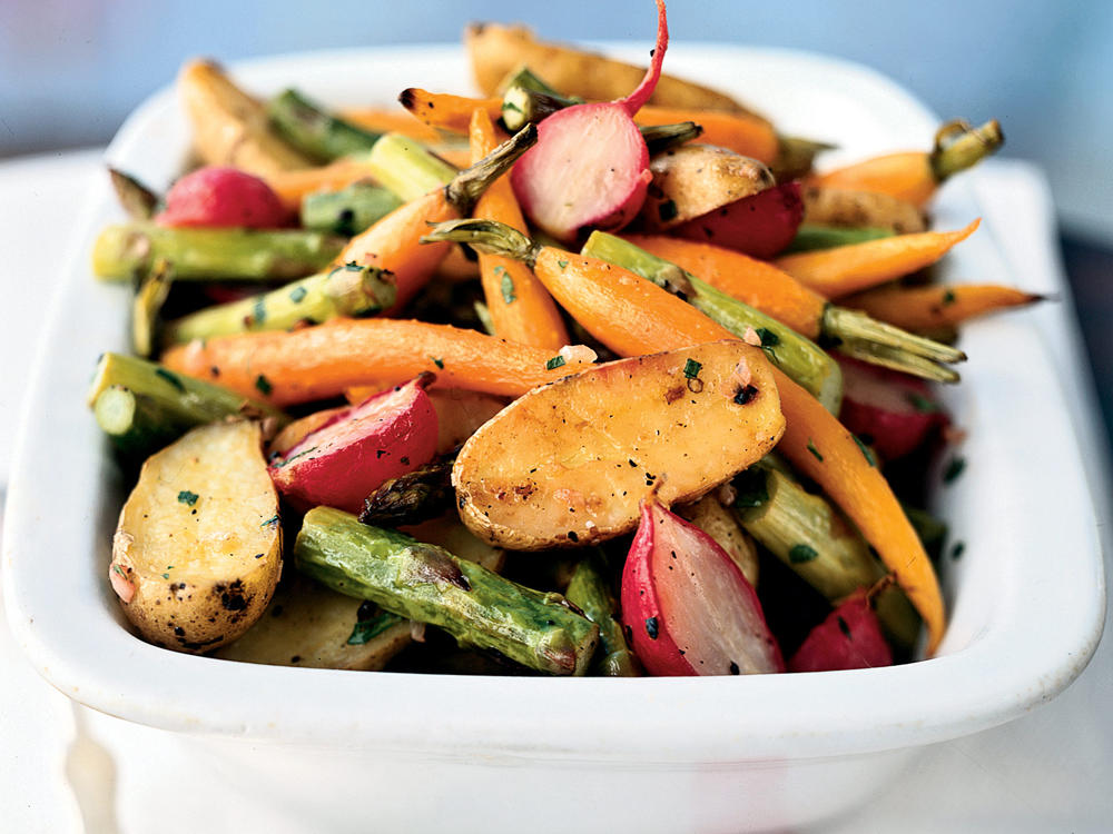 Roasted Baby Spring Vegetables