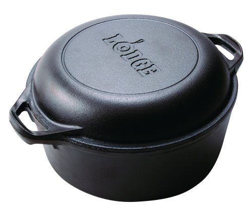 Lodge L8DD3 Cast Iron Double Dutch Oven