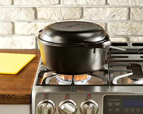 Lodge L8DD3 Cast Iron Double Dutch Oven