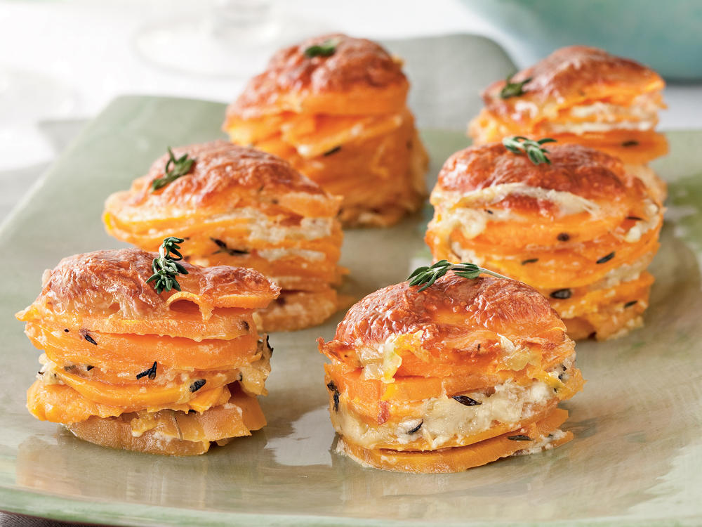 Scalloped Sweet Potato Stacks