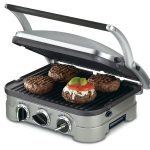 Cuisinart GR-4N 5-in-1 Griddler, Silver, Black Dia...