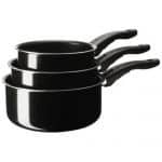 Ikea Home Indoor Saucepan set of 3 black