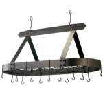 Old Dutch Oval Steel Pot Rack w. Grid & 16 Hooks, ...