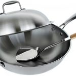 Stainless Steel Wok Pan with Lid - 13 inch Stir Fr...