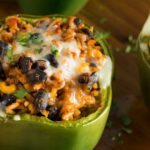 Slow Cooker Vegetarian Barbecue Stuffed Peppers