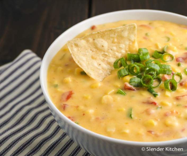 Healthy Cheesy Corn Dip