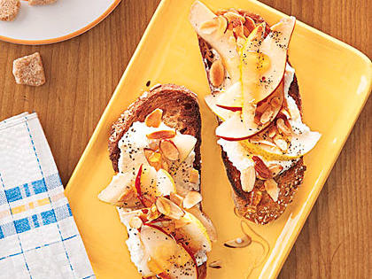 Ricotta, Pear and Almond Toast