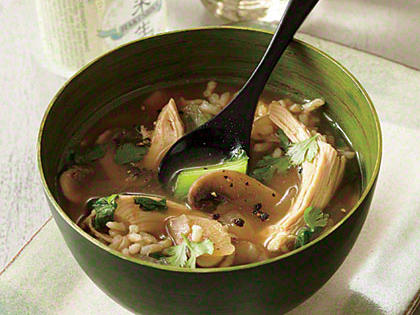 Chicken and Rice Soup with Lemon and Ginger