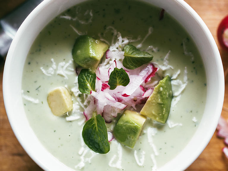 Chilled Avocado and Yogurt Soup