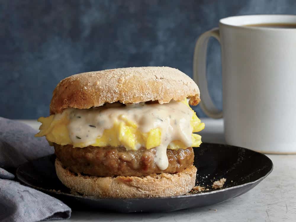 Sausage, Gravy, and Egg Breakfast Sandwiches