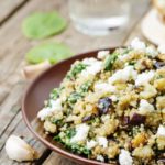 Roasted Eggplant and Quinoa Salad with Feta