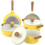 Vremi 8 Piece Ceramic Nonstick Cookware Set - Indu...