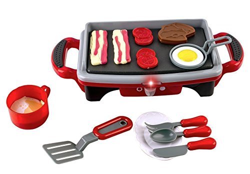 1530846083 102 Breakfast Griddle Electric Stove Play Food Kitchen, Cooks Pantry