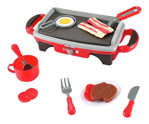 Breakfast Griddle Electric Stove Play Food Kitchen, Cooks Pantry