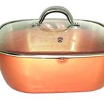 Copper XL Pan 12 Inch 6 Qt. Deep Square Pan With T...