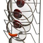 DecoBros Wall Door Mounted Pot Lid Rack, Chrome Fi...