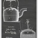 Vintage Tea Kettle Poster Patent Print Art Poster:...