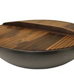 Kasian House Cast Iron Wok with Wooden Lid 12" Dia...