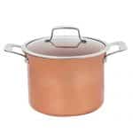 CONCORD 8.5 QT Copper Non Stick Stock Pot Casserol...