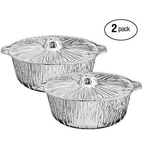 1547395619 617 Propack Aluminum Disposable Pots With Lids Large, Cooks Pantry