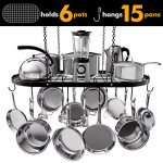 VDOMUS Pot Rack Ceiling Mount Cookware Rack