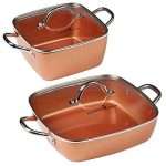 Copper Chef 4-Piece Deep Casserole Pan Set (8",