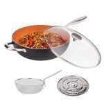 MICHELANGELO 5 Quart Nonstick Wok with Lid, Ultra