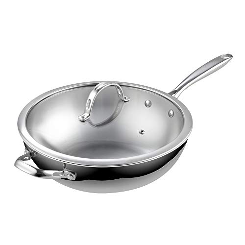 Cooks Standard 02595 Clad Stainless Steel Stir Fry - Cooks Pantry