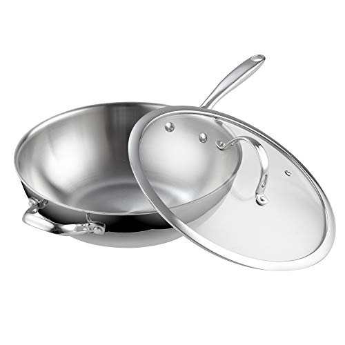 Cooks Standard 02595 Clad Stainless Steel Stir Fry - Cooks Pantry