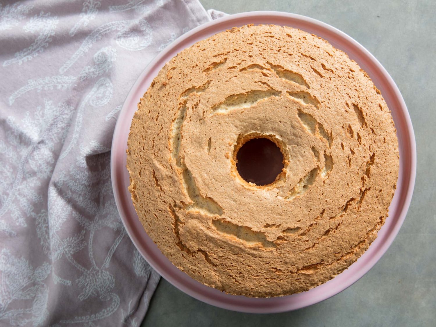 angel food cake right side up