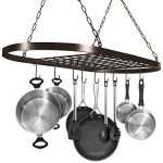 Sorbus Pot and Pan Rack for Ceiling with Hooks —