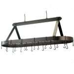 Old Dutch Oval Hanging Pot Rack with Grid & 24