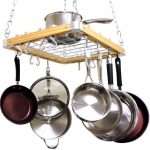 Cooks Standard Ceiling Mounted Wooden Pot Rack, 24