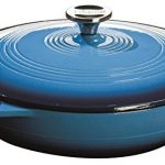 Lodge 3.6 Quart Cast Iron Casserole Pan. Blue