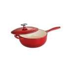Tramontina Enameled Cast Iron Covered Saucier,