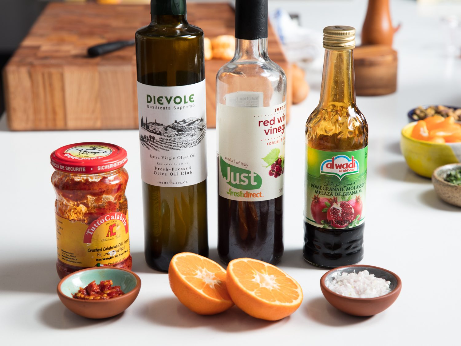 Ingredients for vinaigrette
