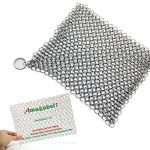 Amagabeli 8"x6" Stainless Steel Cast Iron Cleaner