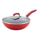 Rachael Ray 17649 Hard Enamel, Wok Stirfry Pan,