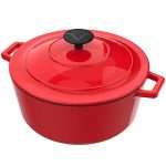 Vremi Enameled Cast Iron Dutch Oven Pot with Lid -