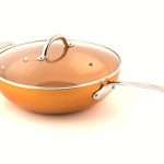 MasterPan Copper Pan Wok with Lid, 12", Copper