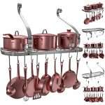 VDOMUS Square Grid Wall Mount Pot Rack, Bookshelf