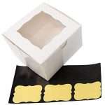 Small White Bakery/Pastry Boxes - 10 Pack 4x4x2.5"