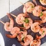 Garlic Lemon Shrimp Kabobs - Slender Kitchen