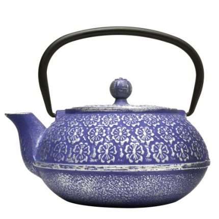 Primula Cast Iron Teapot | Blue Floral Design