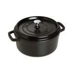 Staub Cast Iron 4-qt Round Cocotte - Matte Black